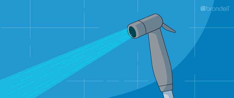 How to use a hand-held bidet sprayer