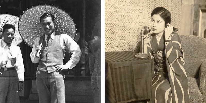 Japanese men on the left and Japanese woman on the right