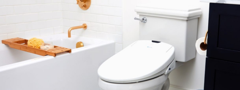 Brondell Swash 1400 Luxury Bidet Toilet Seat installed.