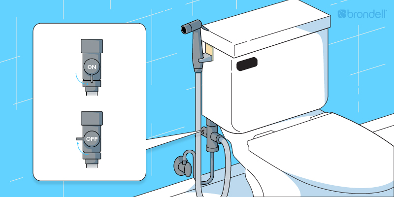 How to turn on and off the bidet t-valve